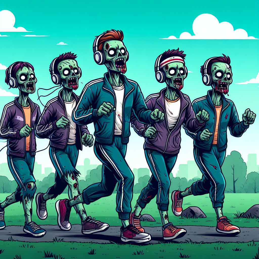 Zombies out for a jog